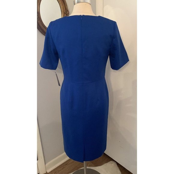 Pendleton Dress Royal Blue Wool Short Sleeve career office Sheath NWT 8 M Classy - Picture 10 of 12